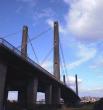 View across the River Usk from below the bridge - click for full size image